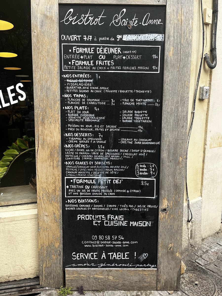 Menu Bistrot Sainte Anne-1